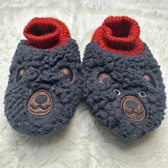 K. Bell  Sherpa Socks Grey & Red Size Small - Picture 2 of 16